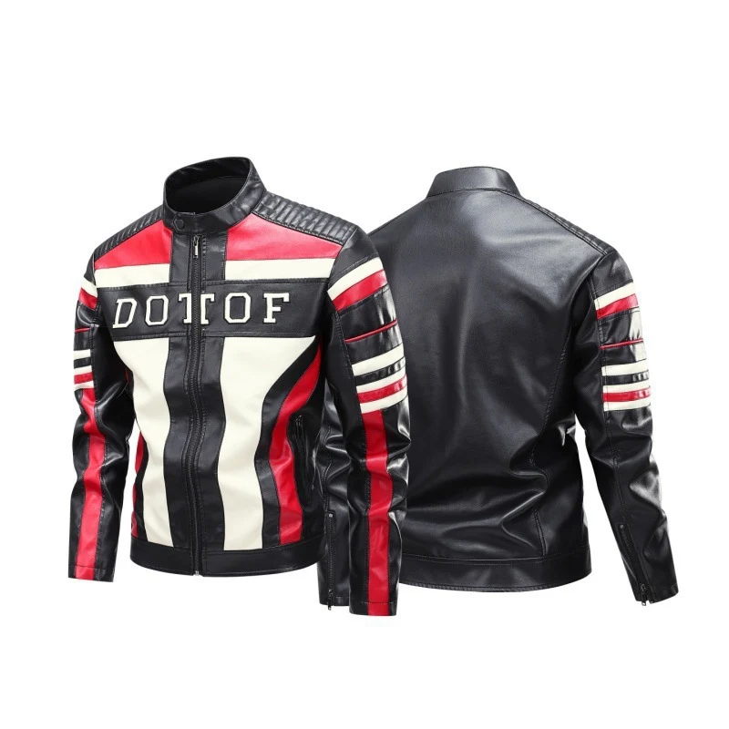 Herren Modische Kunstlederjacke mit praktischen Taschen Drune 1788321954