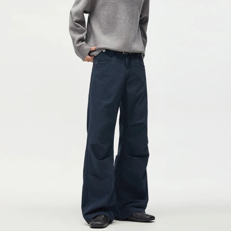 Damen Extraweite Palazzohose aus Baumwoll-Twill mit markanten Knieabnähern Drune
