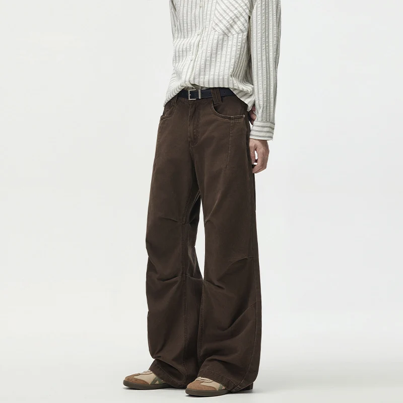 Damen Extraweite Palazzohose aus Baumwoll-Twill mit markanten Knieabnähern Drune