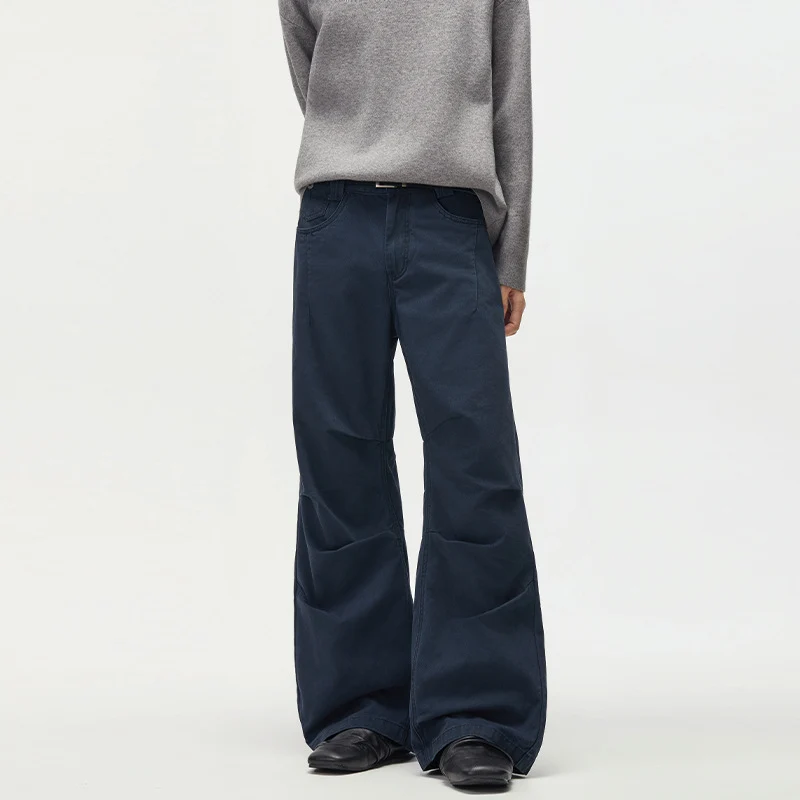 Damen Extraweite Palazzohose aus Baumwoll-Twill mit markanten Knieabnähern Drune