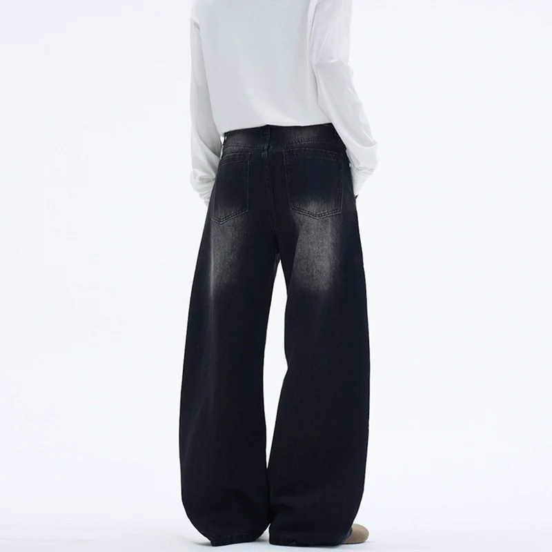 Damen Extraweite Palazzodenim-Jeans mit hoher Bundlinie, Paneelnähten und weitem Saum Drune