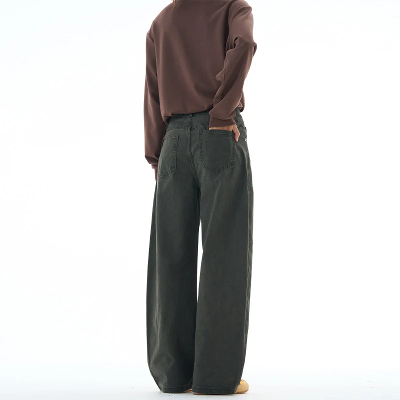 Damen Extraweite Denim-Palazzohose mit floraler Stickerei Drune