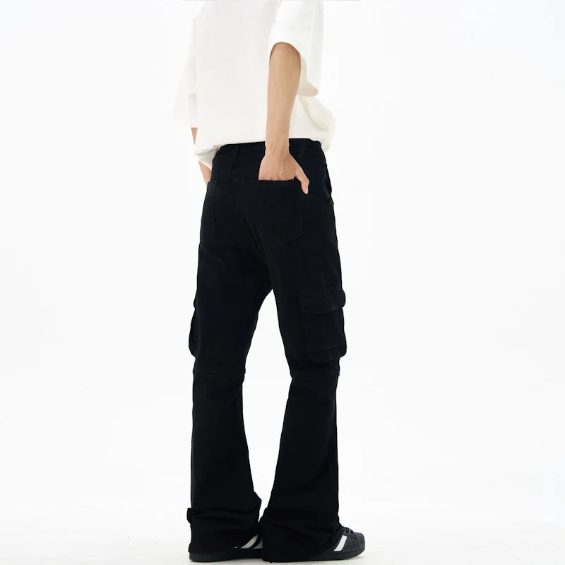 Damen Cargohose im Flared-Cut mit Utility-Taschen und verlängertem Saum Drune