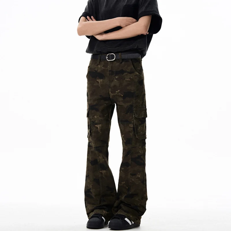 Damen Cargohose im Flared-Cut mit Utility-Taschen und verlängertem Saum Drune