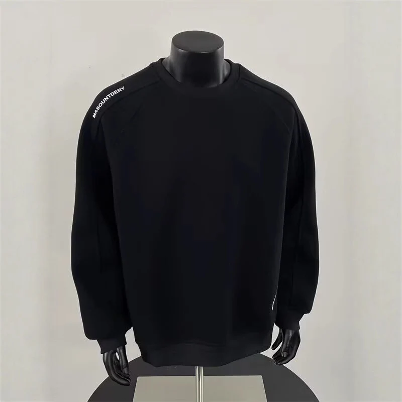 Herren Modischer Sweatshirt mit Schulter-Patch-Design Drune
