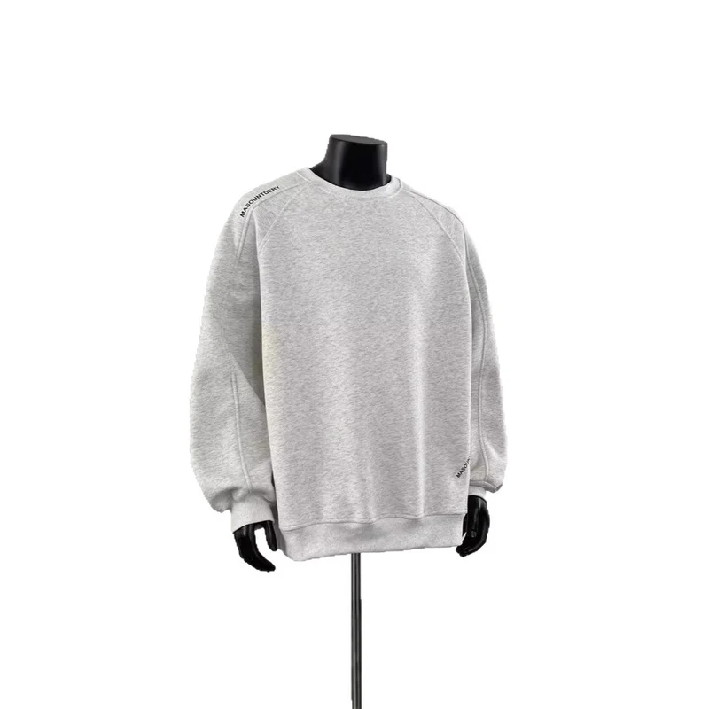 Herren Modischer Sweatshirt mit Schulter-Patch-Design Drune