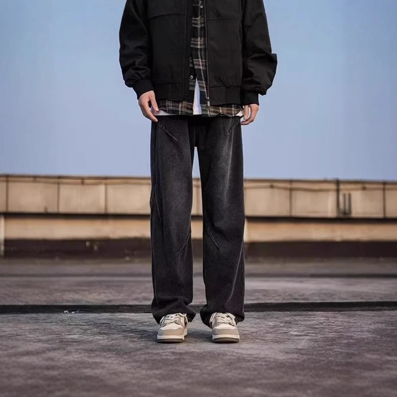 Herren Modische Weitgelegte Jeans Drune