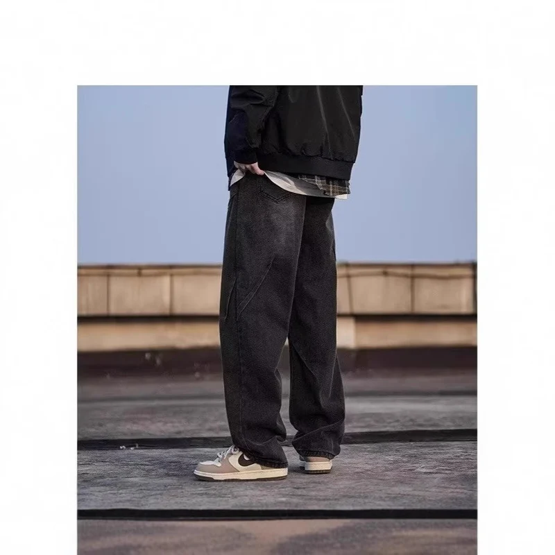 Herren Modische Weitgelegte Jeans Drune