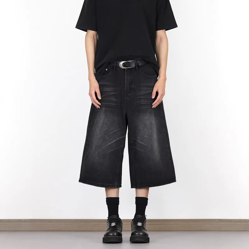 Herren Modische Dialen Denim-Cargo-Shorts Drune