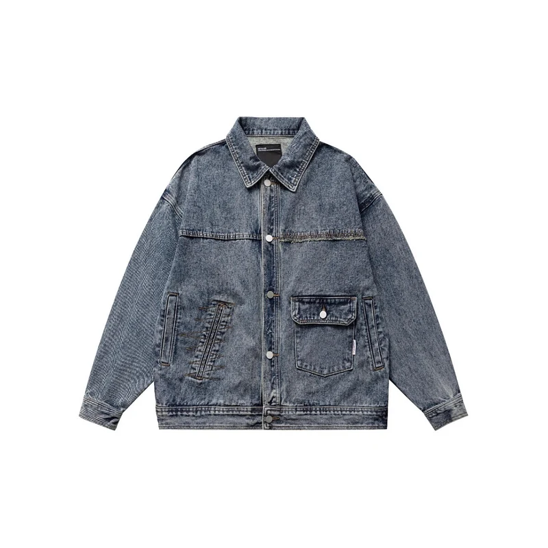 Herren Modische Denim-Jacke Drune
