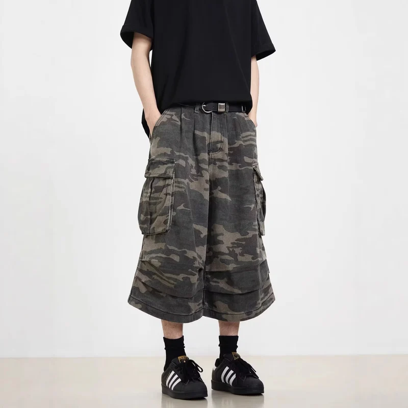 Herren Modische Cargoshorts mit weitem Schnitt Drune