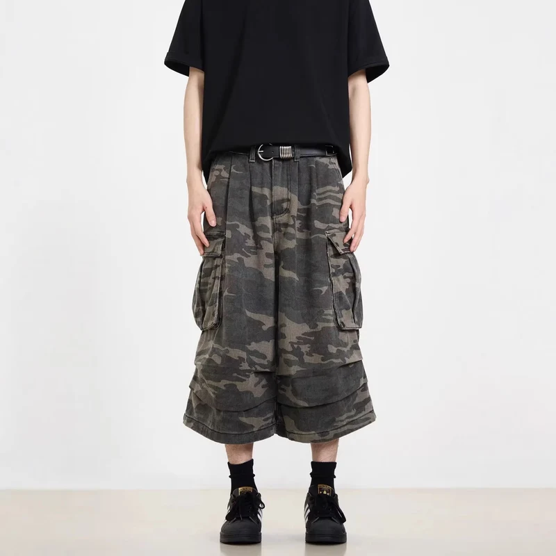 Herren Modische Cargoshorts mit weitem Schnitt Drune