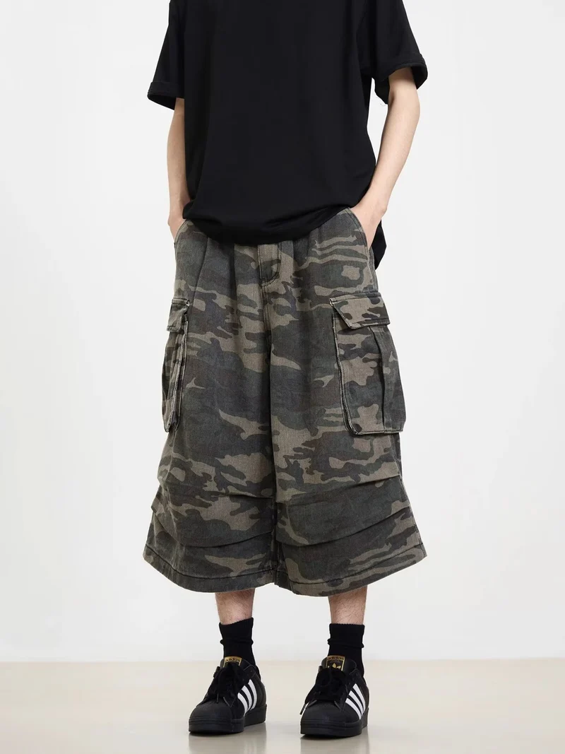 Herren Modische Cargoshorts mit weitem Schnitt Drune