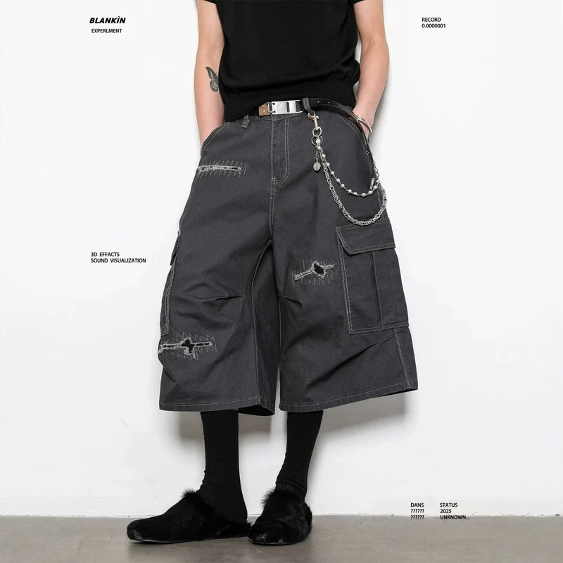 Herren Modische Cargo-Shorts mit weitem Schnitt und praktischen Taschen Drune
