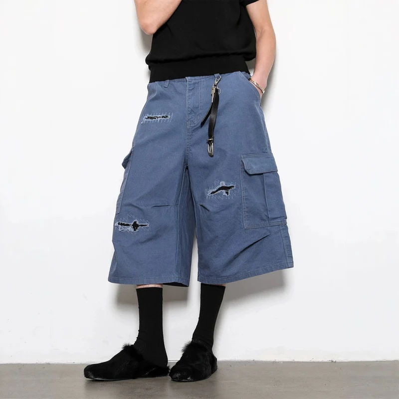 Herren Modische Cargo-Shorts mit weitem Schnitt und praktischen Taschen Drune