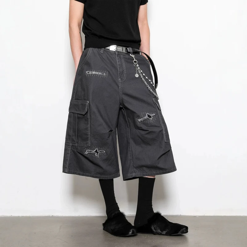 Herren Modische Cargo-Shorts mit weitem Schnitt und praktischen Taschen Drune