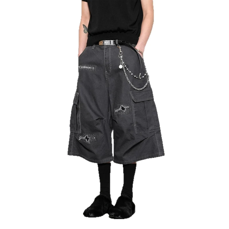 Herren Modische Cargo-Shorts mit weitem Schnitt und praktischen Taschen Drune
