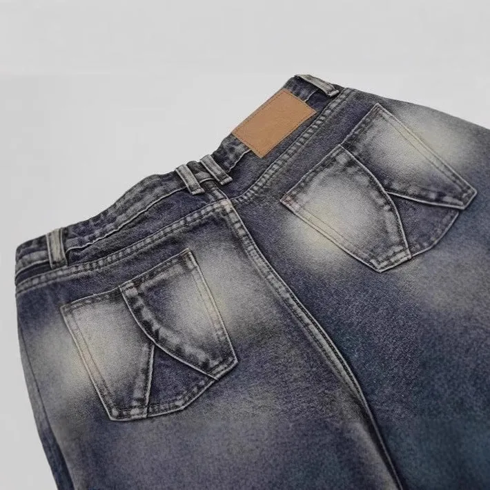 Herren modische Baggy-Shorts im Used-Look Drune