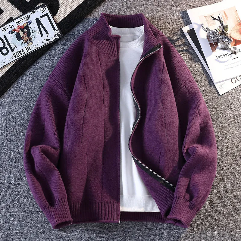 Herren Lässiger Windbreaker mit hochgeschlossenem Reißverschluss Drune