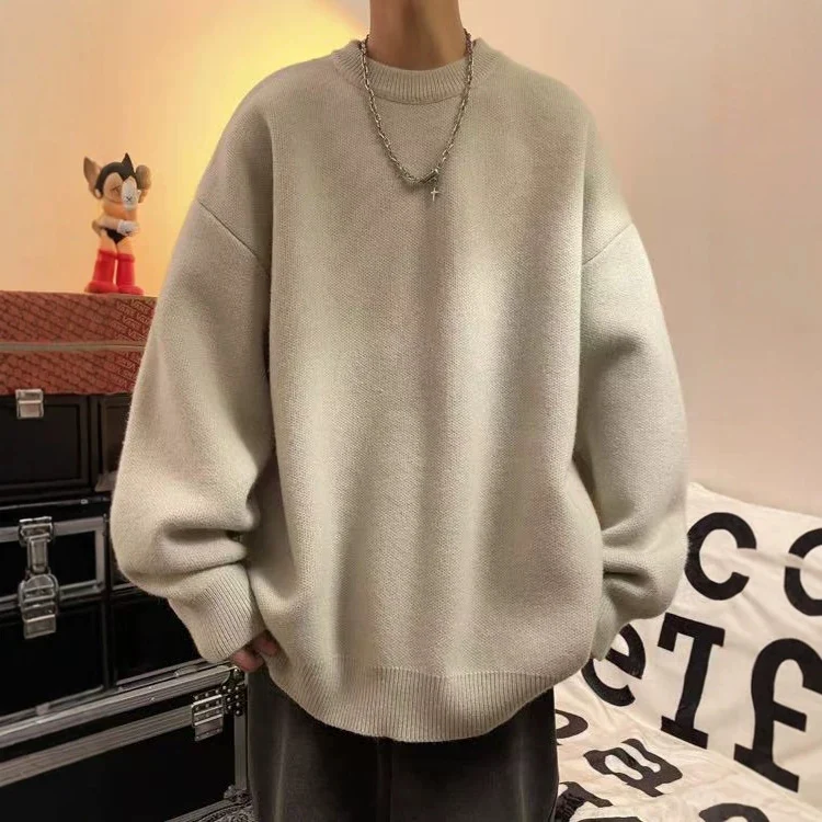 Herren Lässiger Oversized Pullover Drune