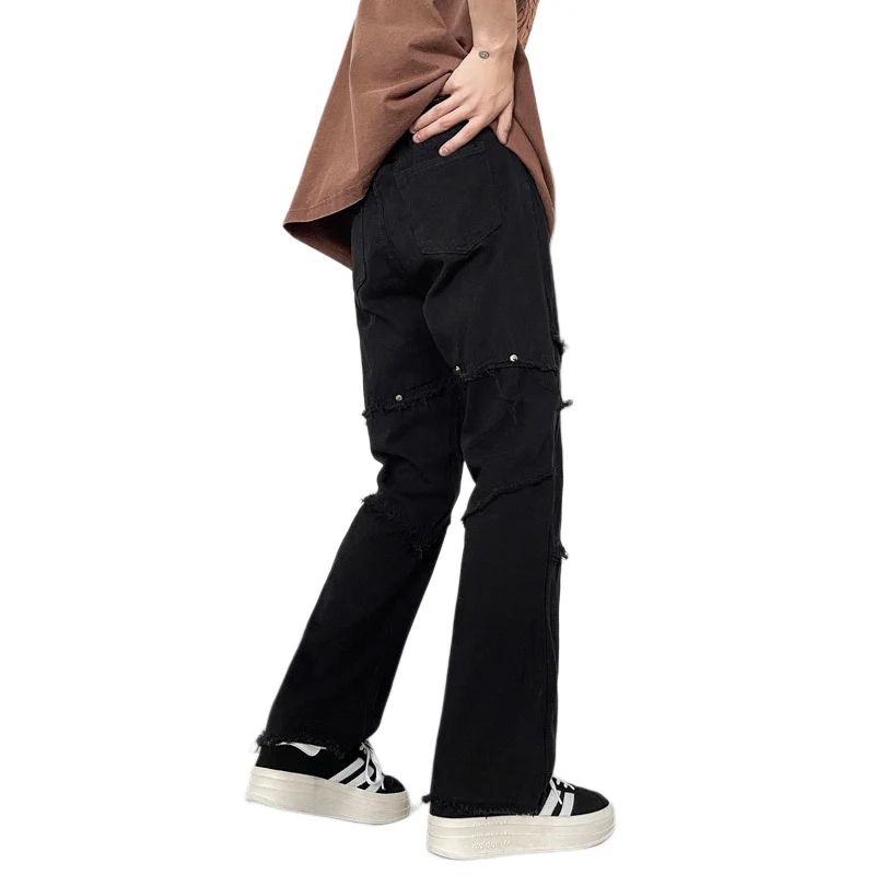 Herren Lässige Weitbein-Jeans Drune