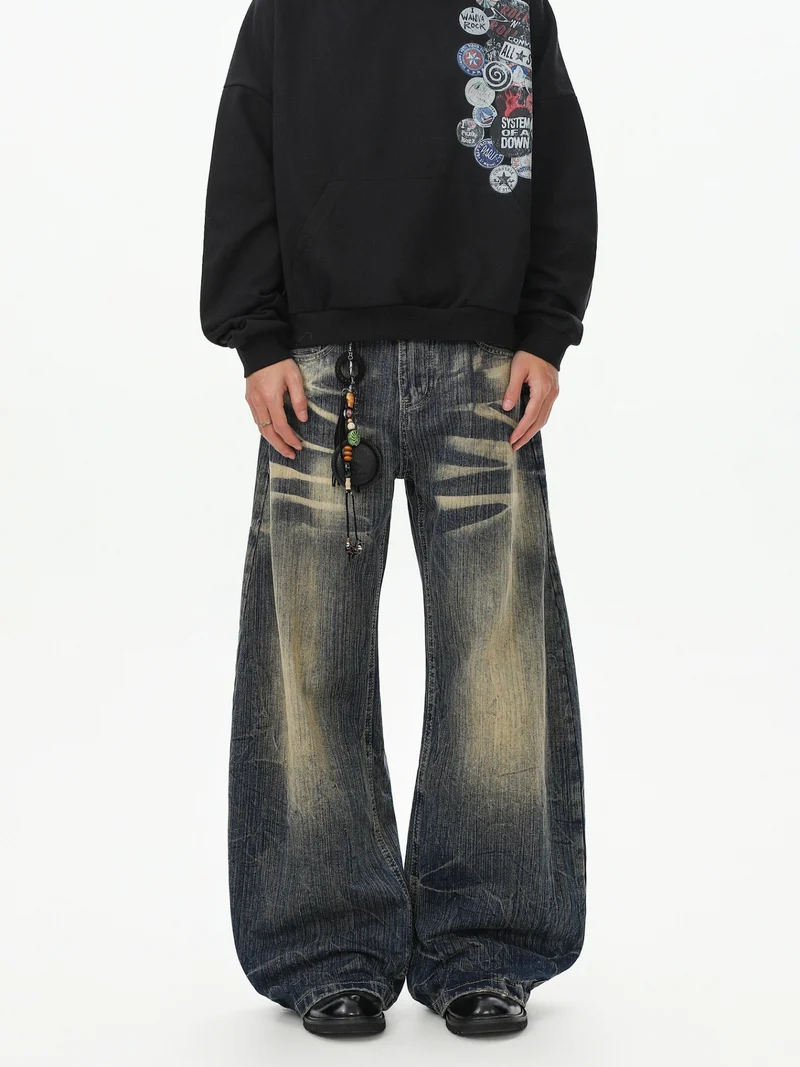 Herren Lässige Ultra-Baggy Jeans Drune