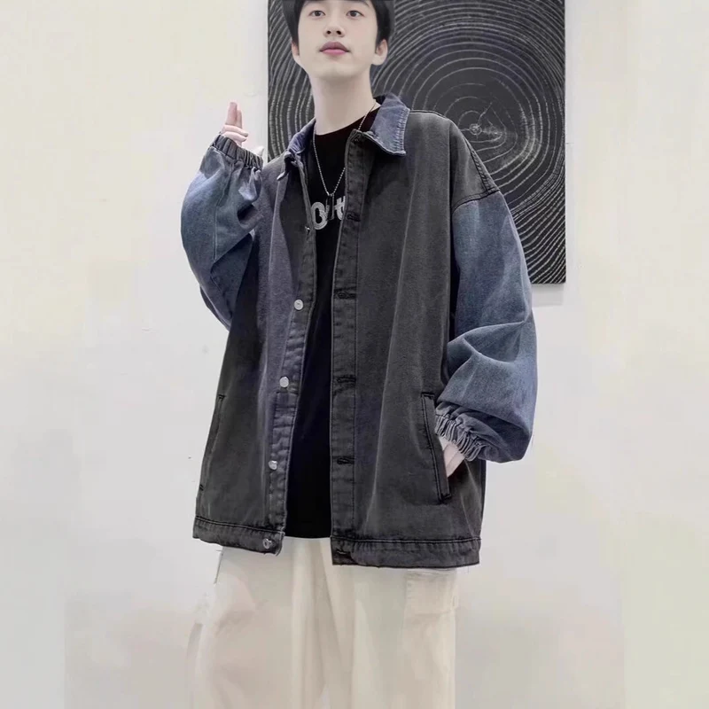 Herren Lässige Oversized Jeansjacke Drune