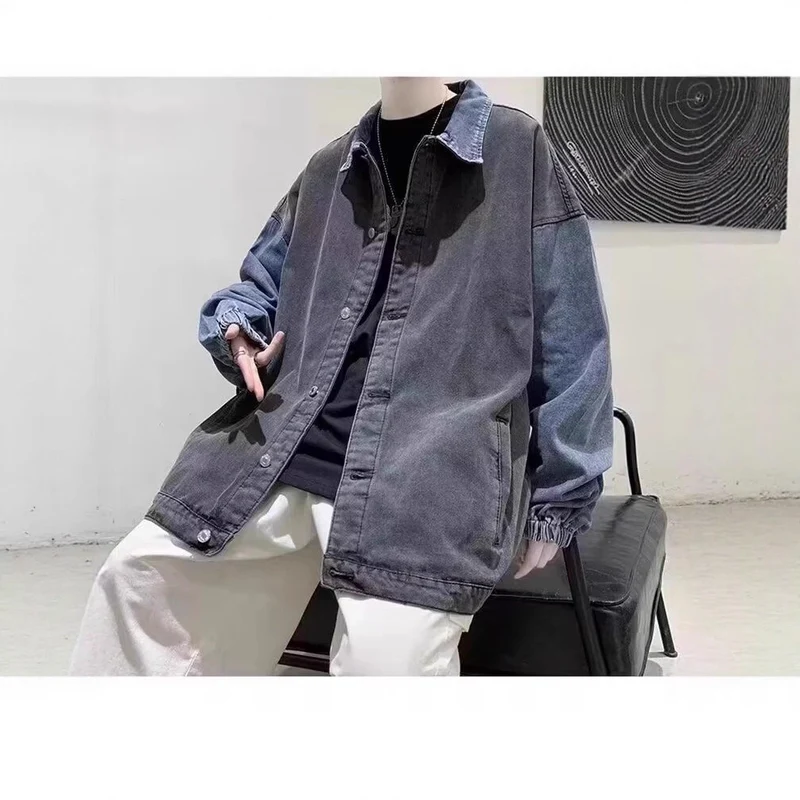 Herren Lässige Oversized Jeansjacke Drune