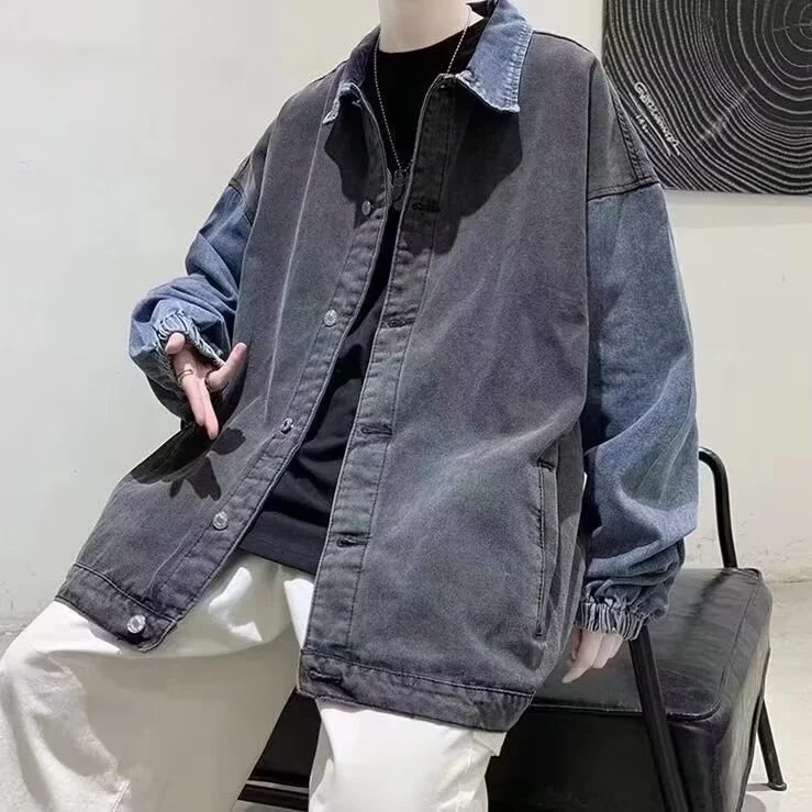 Herren Lässige Oversized Jeansjacke Drune