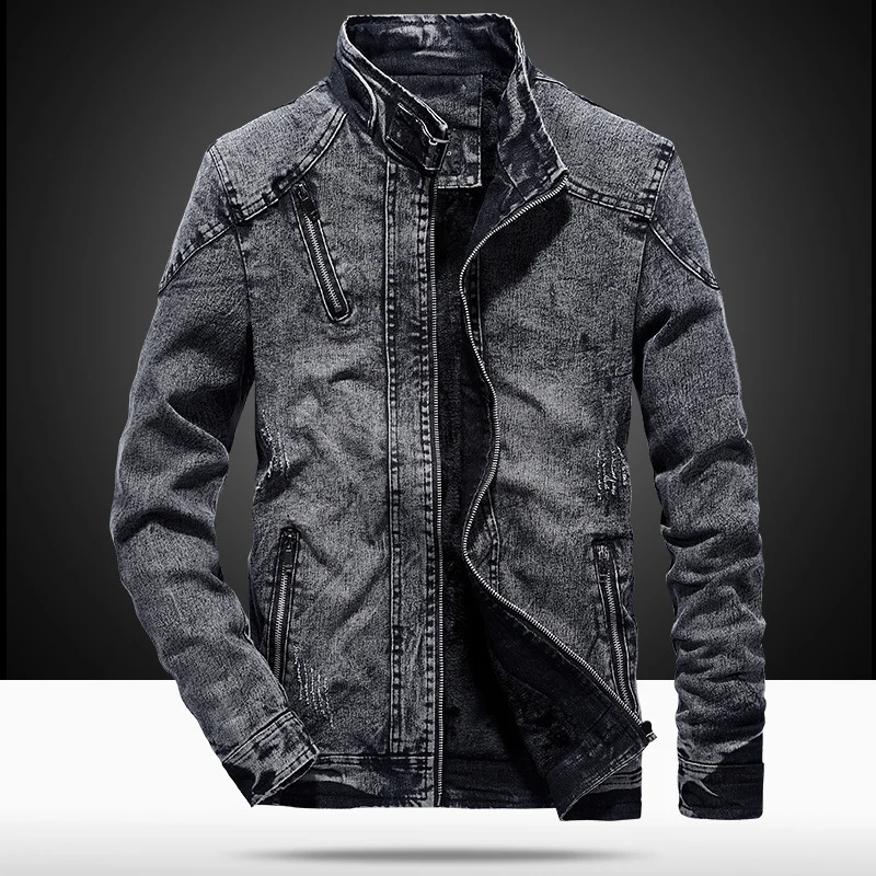 Herren Modische Denimjacke mit modischem Schnitt Drune