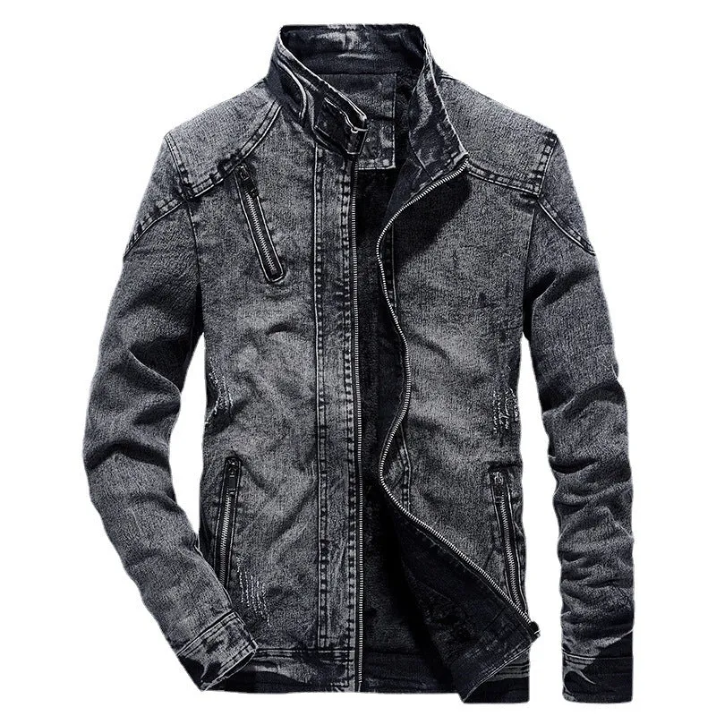 Herren Modische Denimjacke mit modischem Schnitt Drune