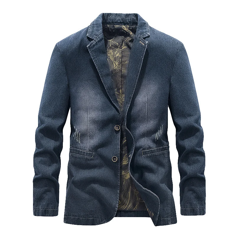 Herren Modische Denim Blazer Drune