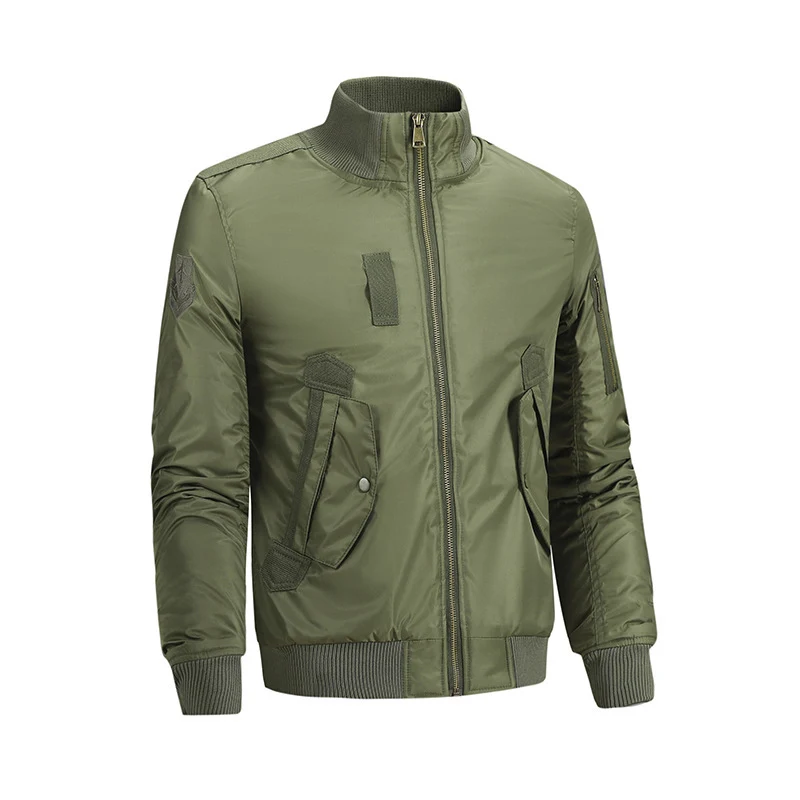 Herren Modische Bomberjacke mit Utility-Taschen Drune