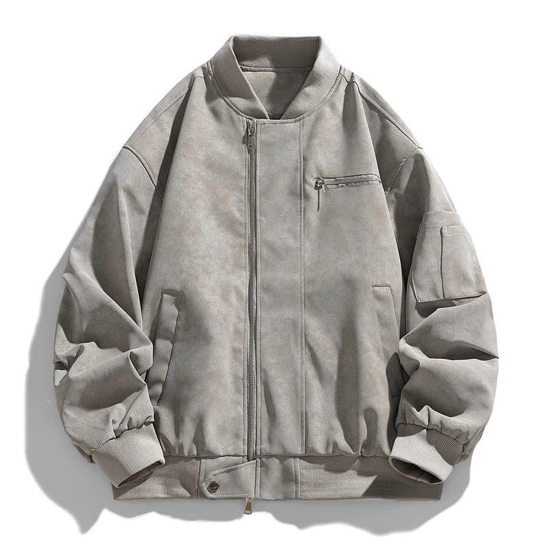 Herren Modische Bomberjacke mit praktischen Taschen Drune