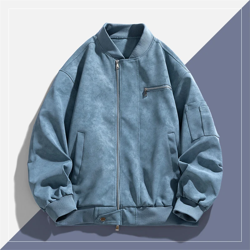 Herren Modische Bomberjacke mit praktischen Taschen Drune