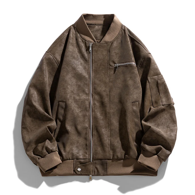 Herren Modische Bomberjacke mit praktischen Taschen Drune