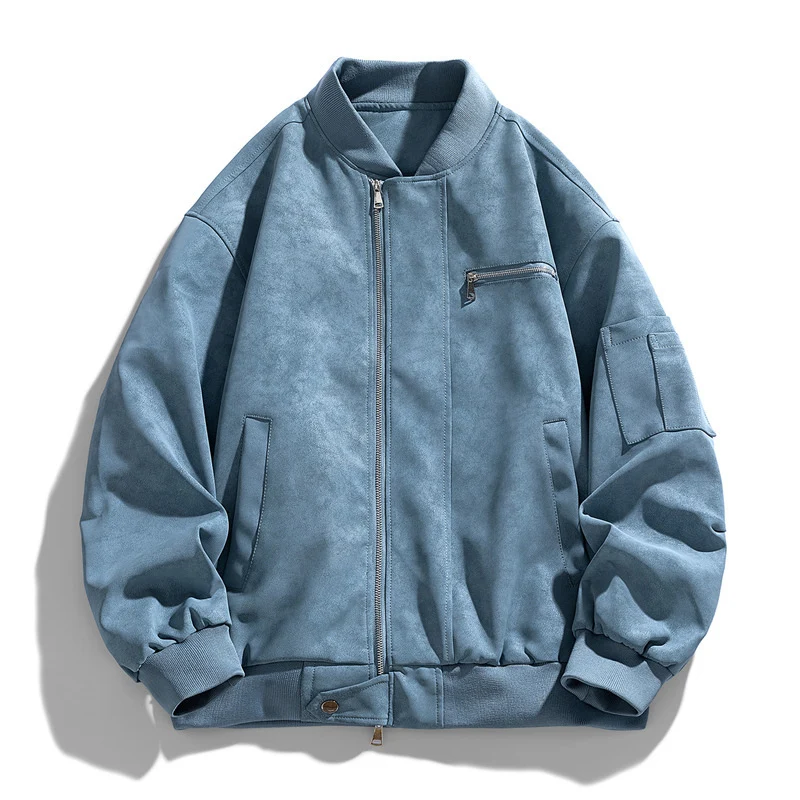 Herren Modische Bomberjacke mit praktischen Taschen Drune
