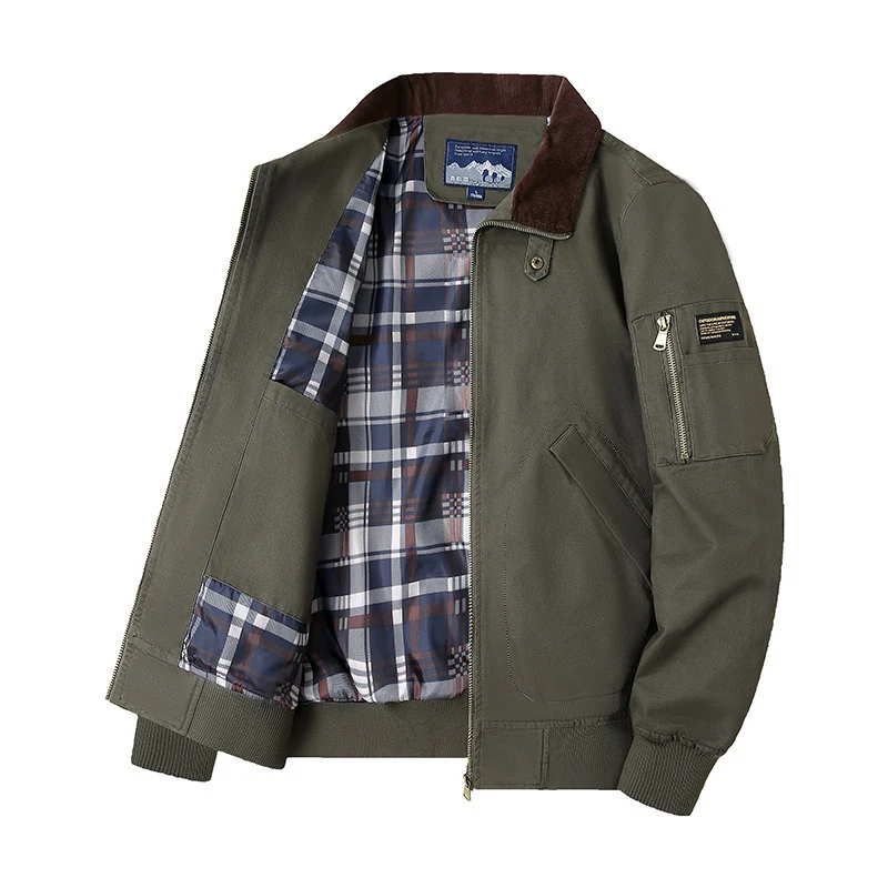 Herren Modische Blousonjacke mit Karomuster Drune