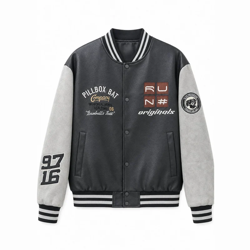 Herren Modische Baseballjacke Drune