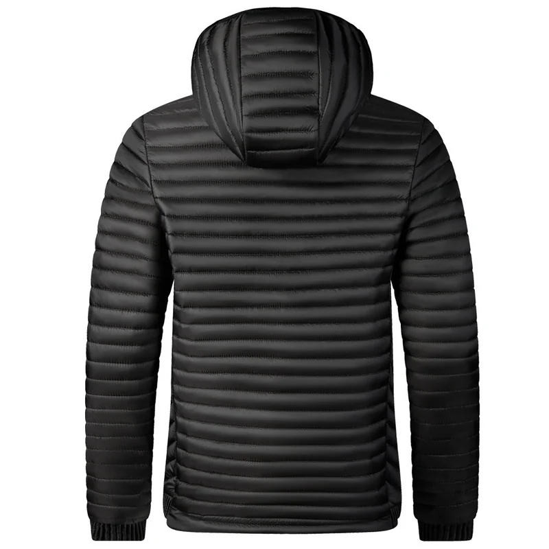 Herren Moderne Steppjacke mit Kapuze Drune