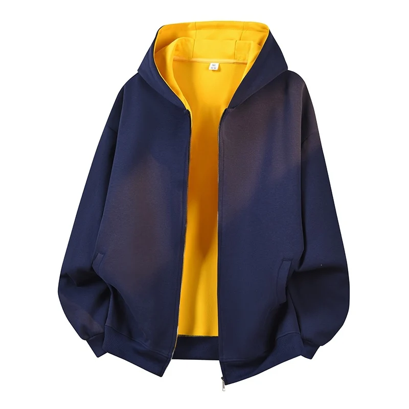 Herren Oversize Kapuzen-Zipjacke Drune