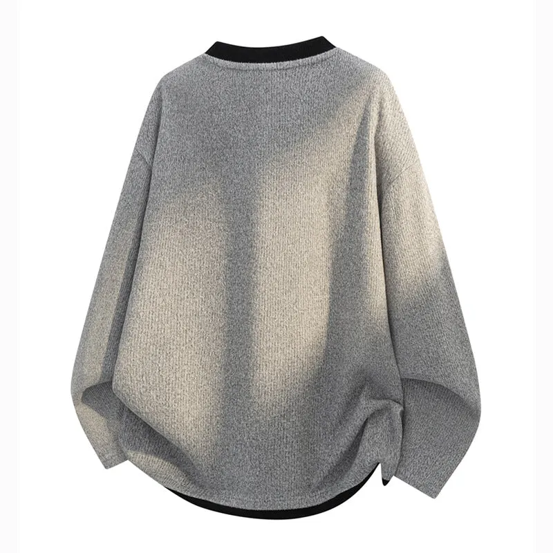 Herren Oversize-Henley-Sweatshirt mit Waffelstruktur & Knopfleiste Drune