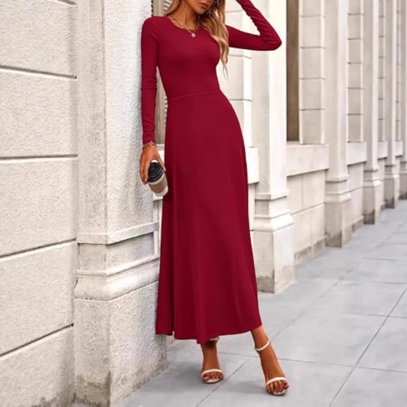 Damen Fließendes Maxikleid Drune