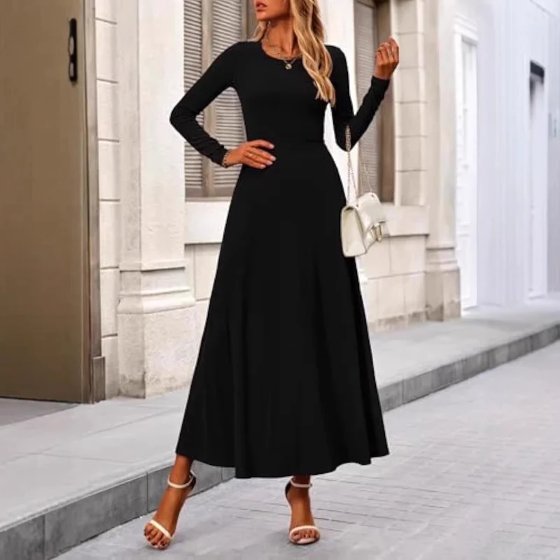 Damen Fließendes Maxikleid Drune