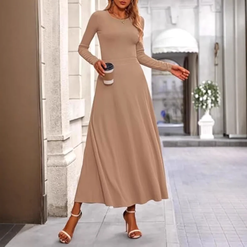 Damen Fließendes Maxikleid Drune