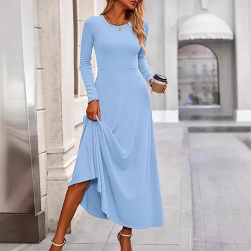 Damen Fließendes Maxikleid Drune