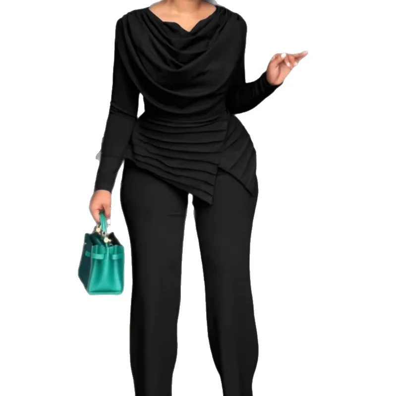 Damen Elegantes Wickel-Jumpsuit mit Drapierung Drune
