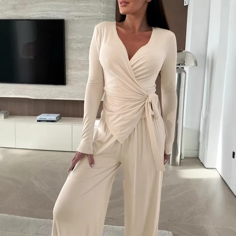 Damen Elegantes Wickel-Jumpsuit Drune