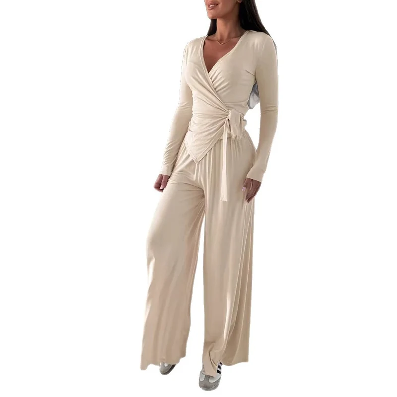 Damen Elegantes Wickel-Jumpsuit Drune