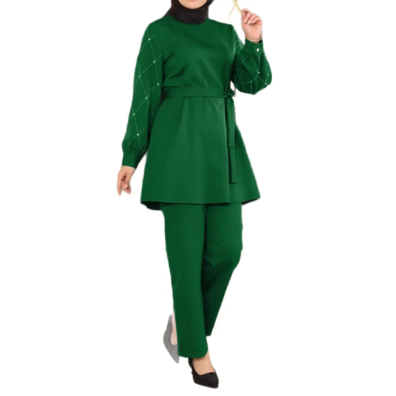 Damen Elegantes Tunika-Set mit Hose Drune